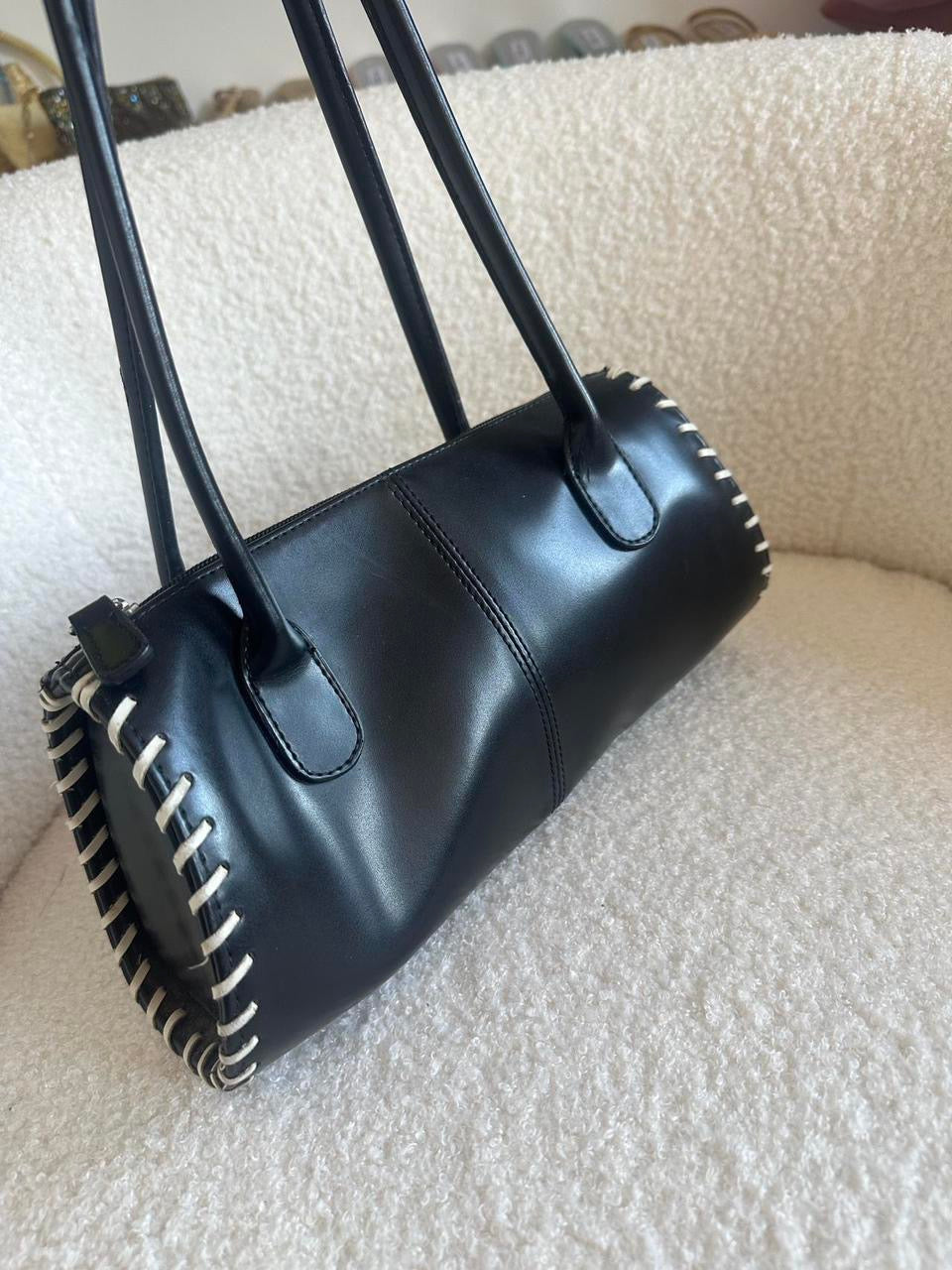 Y2K Overlock Stitch Shoulder Bag