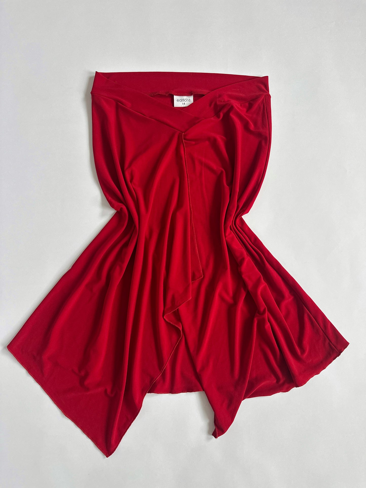 00s Low Rise Dipped Waist Slinky Skirt