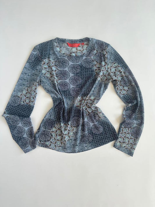 Y2K Sheer Mesh Scarlett London Top
