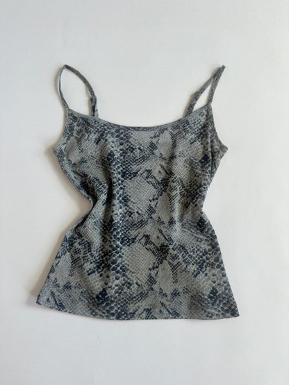 Strappy Y2K Grey Mesh Cami
