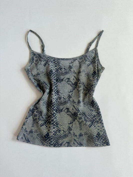Strappy Y2K Grey Mesh Cami