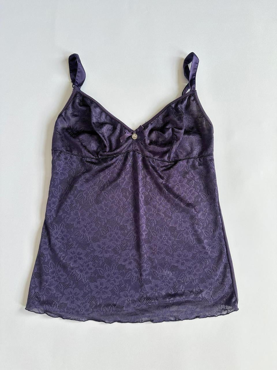 Y2K Purple Lace Cami