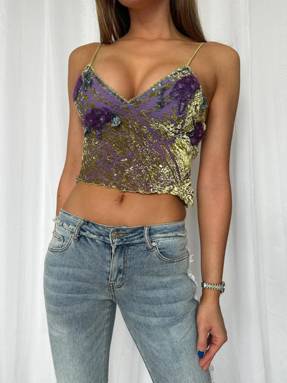 Y2K Flock Crop Top