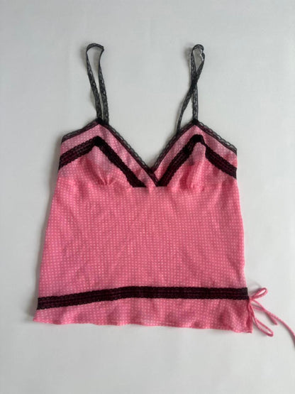 Y2K Pink Polka Dot Cami
