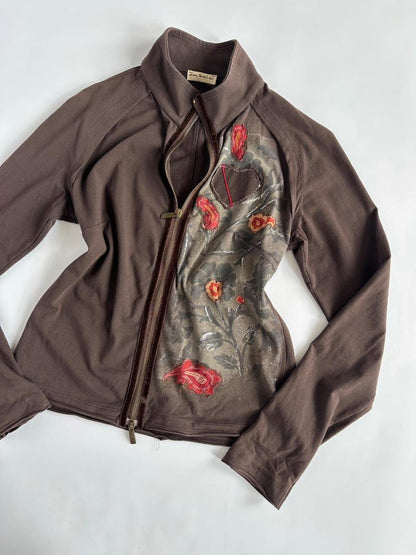 2000s Floral Zip Up Jacket