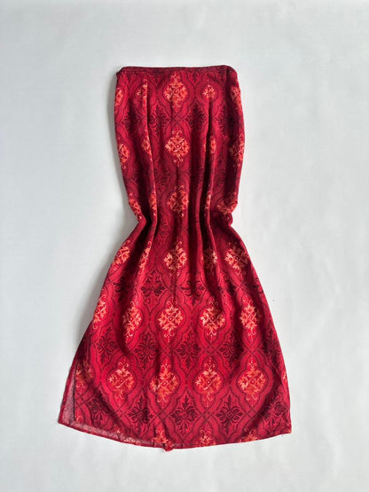 90s New Look Boho Slit Skirt