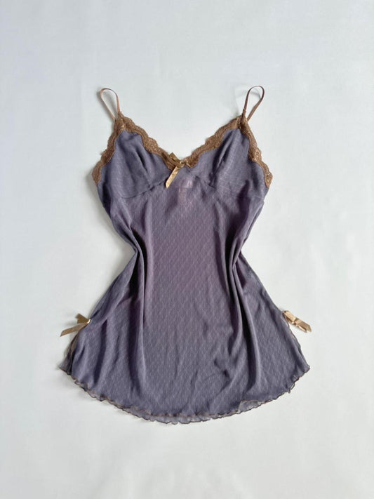 Y2K Dot Mesh Slip Cami